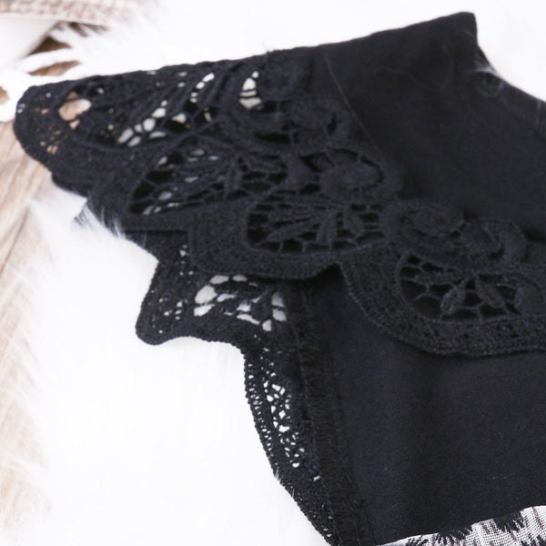 Leopard Lace Ruffles Dress