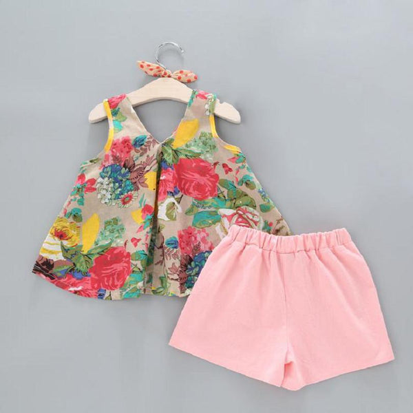 Summer Floral Sleeveless Set