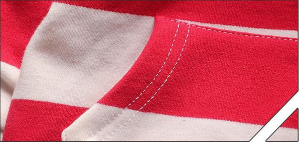 Striped Sporty Hoodies Set