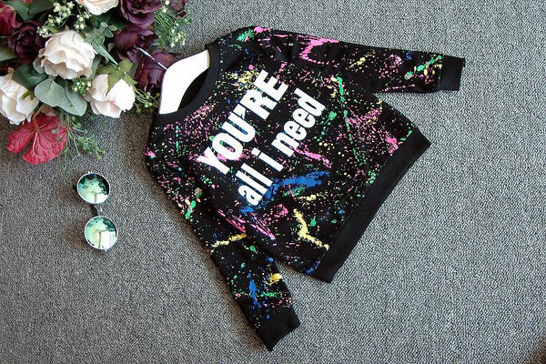 Hip-hop Style Sweater Set