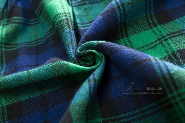 Plaid Long Sleeve Girls Dress