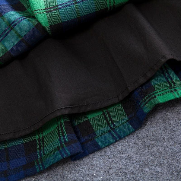 Plaid Long Sleeve Girls Dress