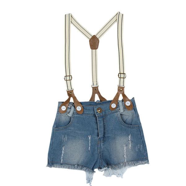 Fashion Shirt and Denim Jump-short Set