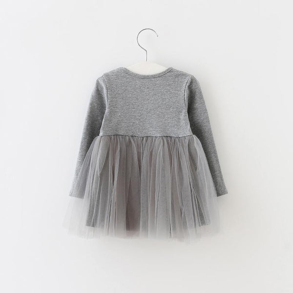 Long Sleeve Mesh Princess Dress