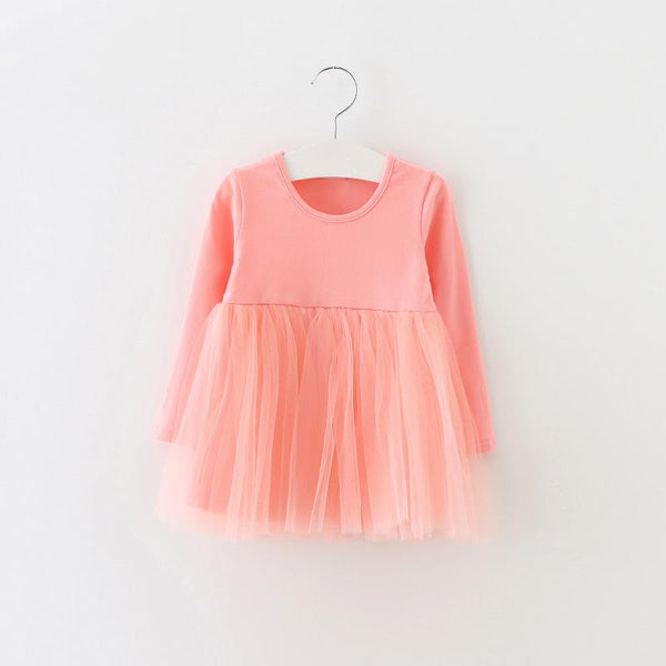 Long Sleeve Mesh Princess Dress