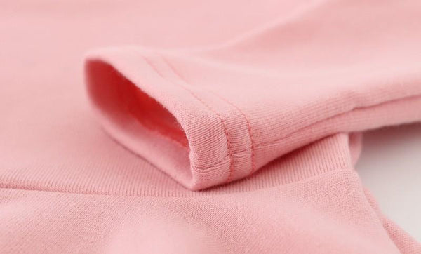 Candy Color Long Sleeve Cotton Dress