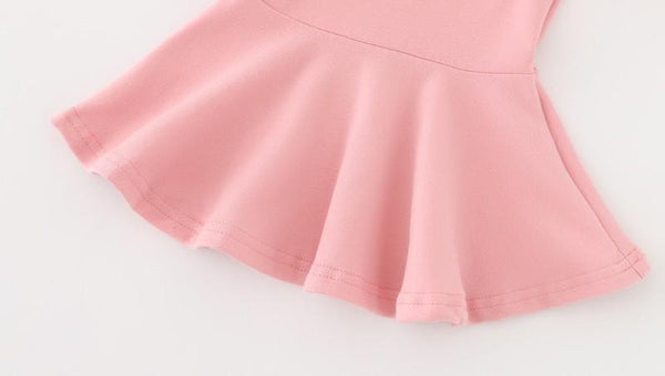Candy Color Long Sleeve Cotton Dress