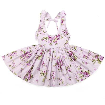 Floral Print Backless Dress